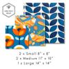 Honeybee Reusable Beeswax Wraps for Food | 5 Pack | Handmade in Australia | Eco Friendly, Organic, Biodegradable, Bee's Wrap for Bowl Covers and Food Storage | Reusable Cling Wrap view 2
