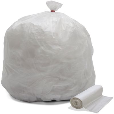 55 Gallon Natural High Density Trash Bags - 13 Micron - 200/CS