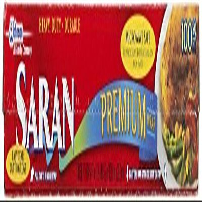 Saran Premium Plastic Wrap, 100 Sq Ft (Pack of 8)