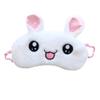 Aisa 3D Rabbit Cute Cartoon Design Sleeping Eye Blinder Travel Office Snap Soft Plush Eye Mask White view 1