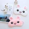 Aisa 3D Rabbit Cute Cartoon Design Sleeping Eye Blinder Travel Office Snap Soft Plush Eye Mask White view 3