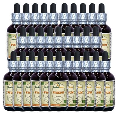 African Cherry Pygeum (Prunus Africana) Tincture, Organic Dried Bark Liquid Extract (Brand Name: HerbalTerra, Proudly Made in USA) 30x2 fl.oz (30x60 ml)