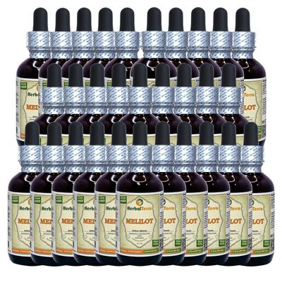 Melitot (Melilotus officinalis) Tincture, Dried Herb Liquid Extract (Brand Name: HerbalTerra, Proudly Made in USA) 30x2 fl.oz (30x60 ml)