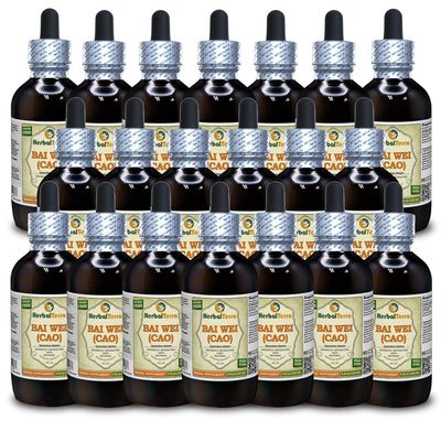 Bai Wei (Cao) (Cynanchum atratum) Tincture, Dried Roots Liquid Extract (Brand Name: HerbalTerra, Proudly Made in USA) 20x4 fl.oz (20x120 ml)