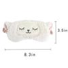 Aisa 3D Sheep Cute Cartoon Design Sleeping Eye Blinder Travel Office Snap Soft Plush Eye Mask White view 2