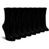 Doctor's Choice Diabetic Socks for Women, Non Binding Extra Wide Crew, Seamless Toe, Loose Fit, Cushioned Support, Neuropathy Relief, Wide Toe Box, Swollen Feet, 4 Pairs 9-11, Medium (Black) view 1