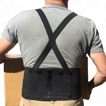 Alpha Medical Adjustable Lifting Back Brace with Suspenders for Men & Women  Industrial Lower Back Belt - Lumbar Protection from Construction, Moving, Warehouse Jobs, Heavy Lifting Safety (Medium)