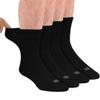 Doctor's Choice Diabetic Socks for Men, Seamless Crew Socks with Non-Binding Top, Provides Extra Comfort for Gout, 4-Pairs, Black, Large, Size 10-13 view 1
