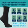 Doctor's Choice Diabetic Socks for Men, Seamless Crew Socks with Non-Binding Top, Provides Extra Comfort for Gout, 4-Pairs, Black, Large, Size 10-13 view 4