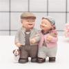 50th Anniversary Golden Marriage Couples Wedding Cake Toppers Decoration Polyresin Figurines Collectibles for Parents(Couple Set)) view 1