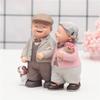 50th Anniversary Golden Marriage Couples Wedding Cake Toppers Decoration Polyresin Figurines Collectibles for Parents(Couple Set)) view 2