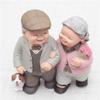 50th Anniversary Golden Marriage Couples Wedding Cake Toppers Decoration Polyresin Figurines Collectibles for Parents(Couple Set)) view 3