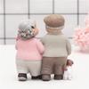 50th Anniversary Golden Marriage Couples Wedding Cake Toppers Decoration Polyresin Figurines Collectibles for Parents(Couple Set)) view 4