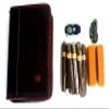 Cigar Case DLX8 in Vintage Leather, Zippered, Enforced and Humidifying view 1