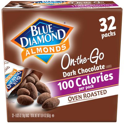 Blue Diamond Almonds, Oven Roasted Cocoa Dusted Almonds, Chocolate , 100 Calorie Packs, 32 Count