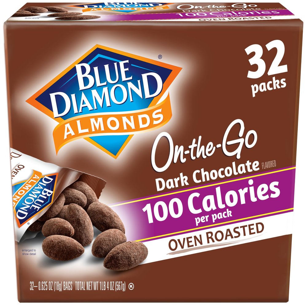 Blue Diamond Almonds, Oven Roasted Cocoa Dusted Almonds, Chocolate , 100 Calorie Packs, 32 Count