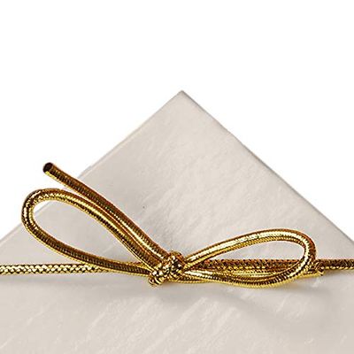 19 Inch Gold Metallic Stretch Loops with Bows (100)