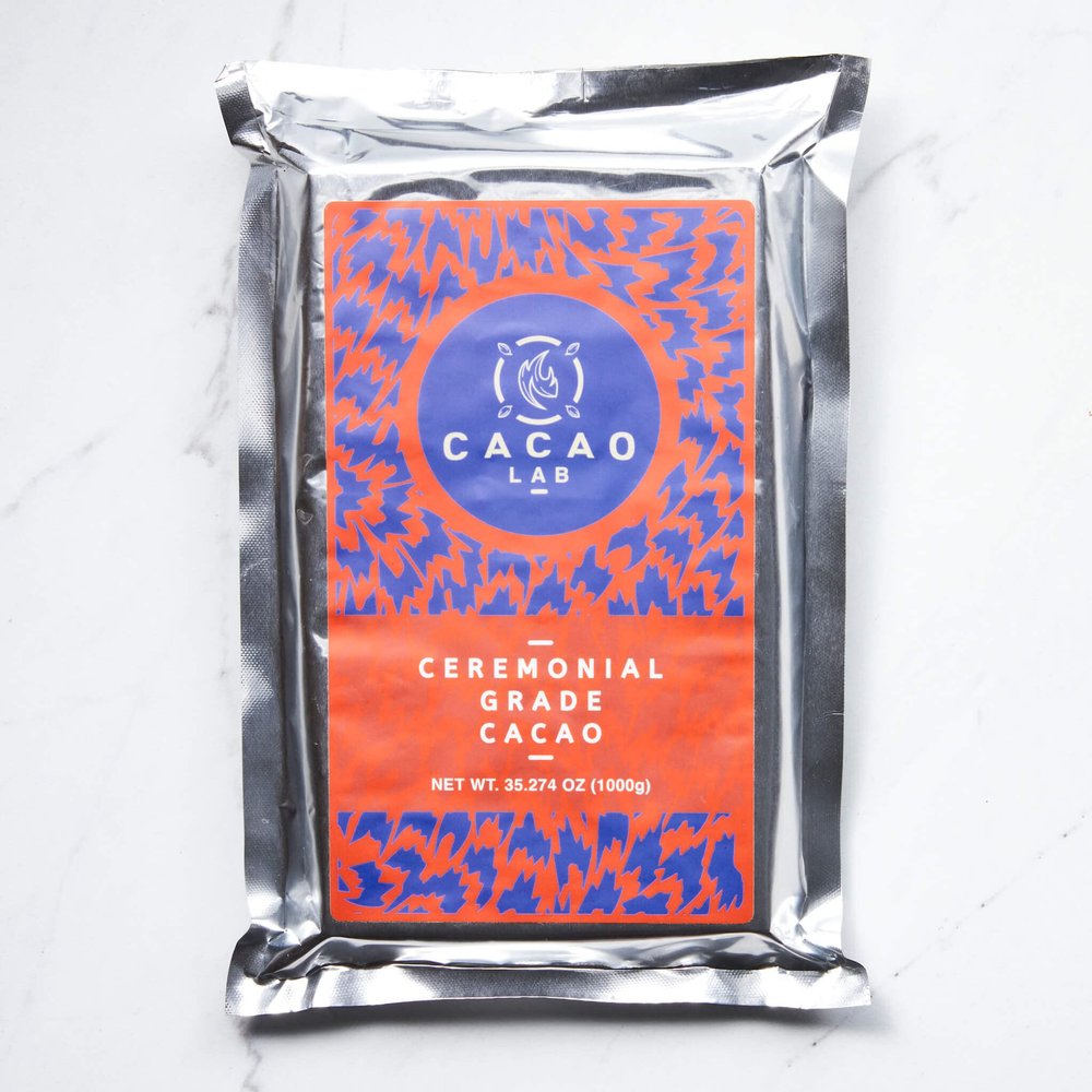 Organic Ceremonial Grade Cacao 100% chocolate, unsweetened (2.2 lb / 35 Servings)