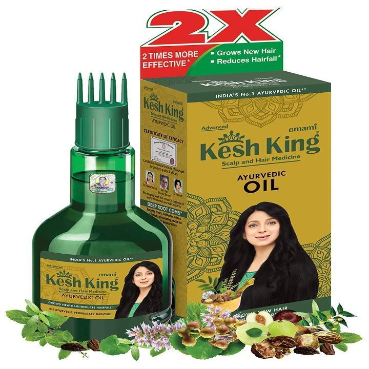 Kesh King Ayurvedic Scalp and Hair Oil, 100ml (Hair Oil, 60ml)