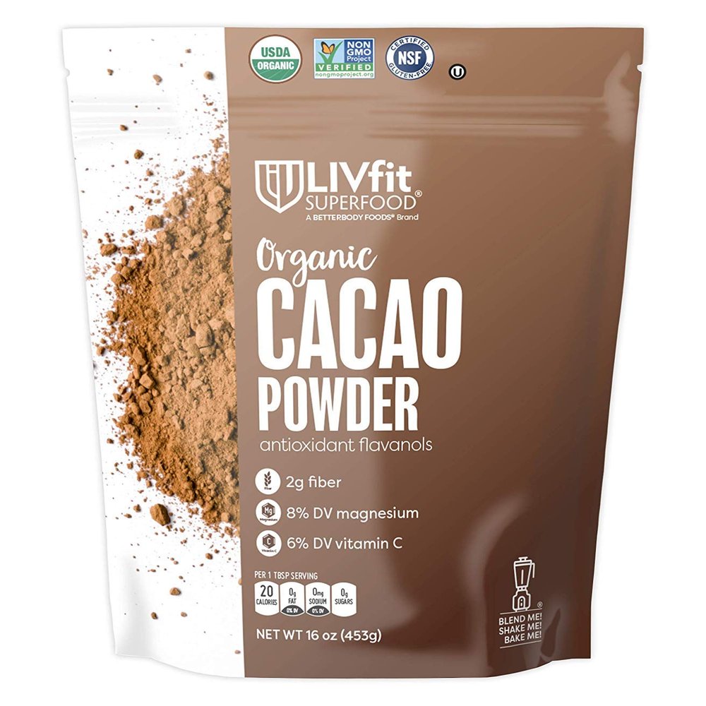 Organic Cacao Powder 1 lb, 100% Organic Cacao Powder Enjoy A Delicious And Guilt-Free Chocolate Superfood, Easy Substitute For Cocoa, Produced by BetterBody Foods