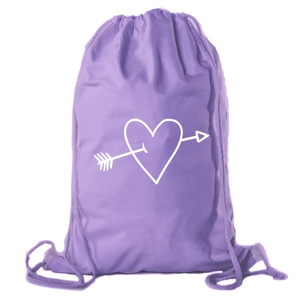 Valentine's Day Bags, Cotton Drawstring Cinch Backpacks, Valentines Day Gift Bags - 10PK Purple CA2725VAL S2