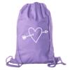 Valentine's Day Bags, Cotton Drawstring Cinch Backpacks, Valentines Day Gift Bags - 10PK Purple CA2725VAL S2 view 1