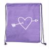 Valentine's Day Bags, Cotton Drawstring Cinch Backpacks, Valentines Day Gift Bags - 10PK Purple CA2725VAL S2 view 2