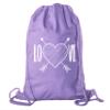 Valentine's Day Bags, Cotton Drawstring Cinch Backpacks, Valentines Day Gift Bags - 10PK Purple CA2725VAL S3 view 1