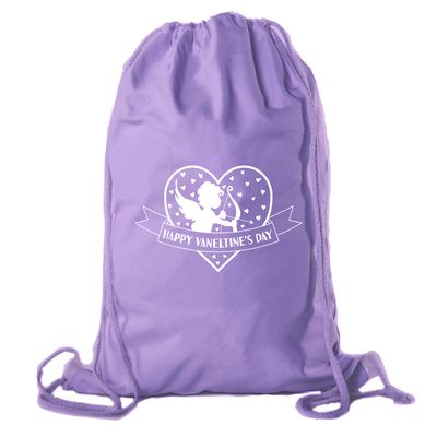 Valentine's Day Bags, Cotton Drawstring Cinch Backpacks, Valentines Day Gift Bags - 10PK Purple CA2725VAL S4