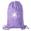Valentine's Day Bags, Cotton Drawstring Cinch Backpacks, Valentines Day Gift Bags - 10PK Purple CA2725VAL S4 view 1