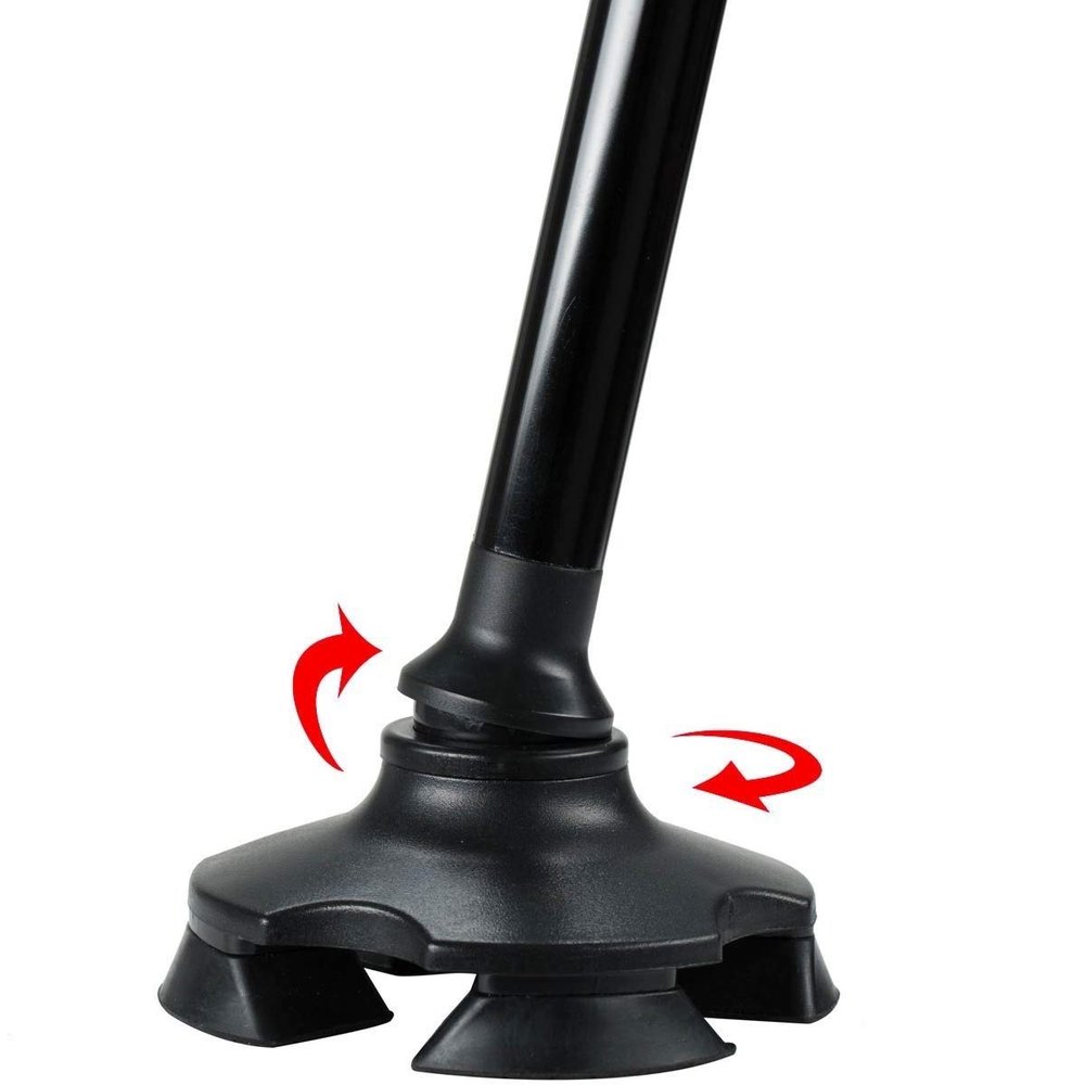 Hurry Before They are Gone - Self Standing Cane - with a Base That has 4 Rubber feet for Stability and Light - Best Walking Cane - As Seen On TV Cane - Foldable - Adjustable - Wrist Strap