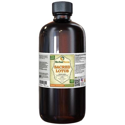 Lotus (Nelumbo nucifera) Tincture, Dried Stamens Liquid Extract (Brand name: HerbalTerra, Proudly made in USA) 32 fl.oz (0.95 l)