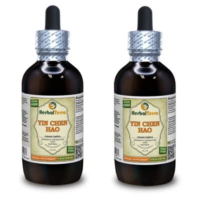 Yin Chen Hao (Artemisia Capillaris) Tincture, Organic Dried Herb Liquid Extract (Brand Name: HerbalTerra, Proudly Made in USA) 2x4 fl.oz (2x120 ml)