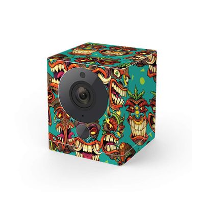 MightySkins Skin Compatible with Wyze Cam V2 - Crazy Tikis | Protective, Durable, and Unique Vinyl Decal wrap Cover | Easy to Apply, Remove, and Change Styles | Made in The USA