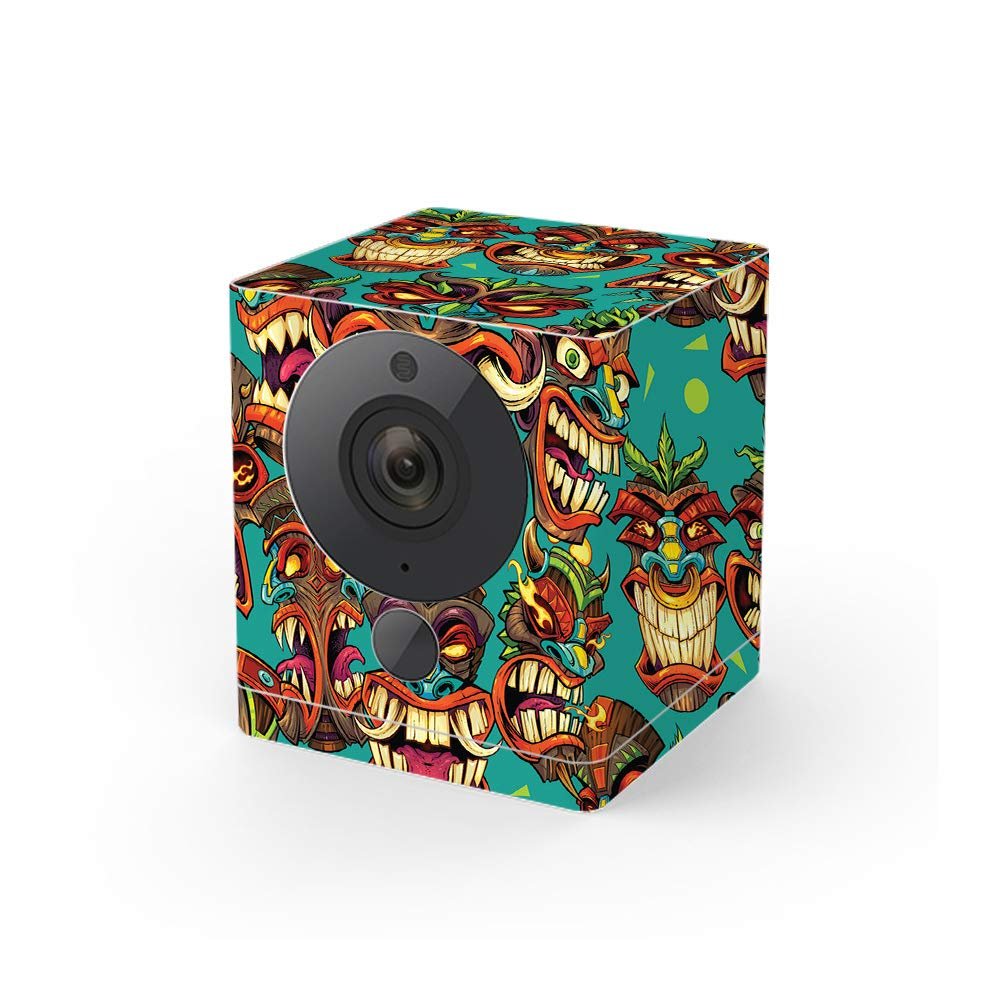 MightySkins Skin Compatible with Wyze Cam V2 - Crazy Tikis | Protective, Durable, and Unique Vinyl Decal wrap Cover | Easy to Apply, Remove, and Change Styles | Made in The USA