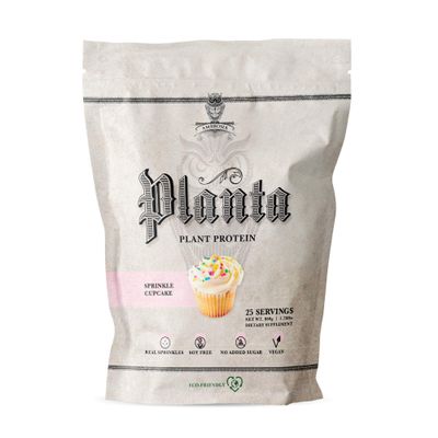 Ambrosia Planta - Plant-Based Protein Powder 20g | Dairy Free Vegan Protein Powder with BCAA Amino Acids | Keto-Friendly, No Added Sugar | 25 Servings | Sprinkle Cupcake