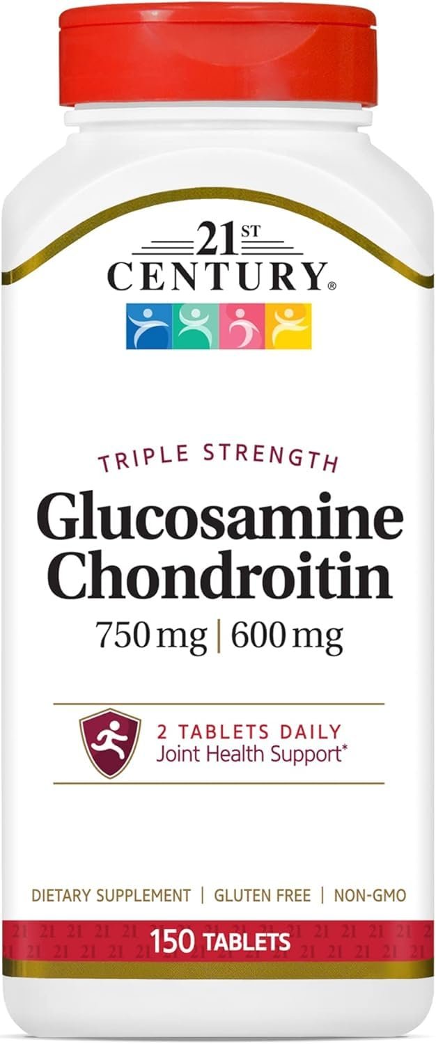 21st Century Glucosamine 750 mg & Chondroitin 600 mg - Triple Strength - 150 Tablets, Pack of 2