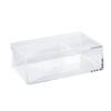 Hammont Clear Acrylic Box with Hinged Lid  Small Plastic Organizer for Office, Desk, Makeup, Crafts, Cotton Balls, Jewelry & More | 6.5"x3.5"x2" (2 Pack) view 1