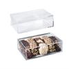 Hammont Clear Acrylic Box with Hinged Lid  Small Plastic Organizer for Office, Desk, Makeup, Crafts, Cotton Balls, Jewelry & More | 6.5"x3.5"x2" (2 Pack) view 2