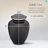 Geturns Embrace Adult Personalized Doves Cremation Urns for Human Ashes I Large Charcoal Funeral Urn for Men and Women I 200 lbs view 3