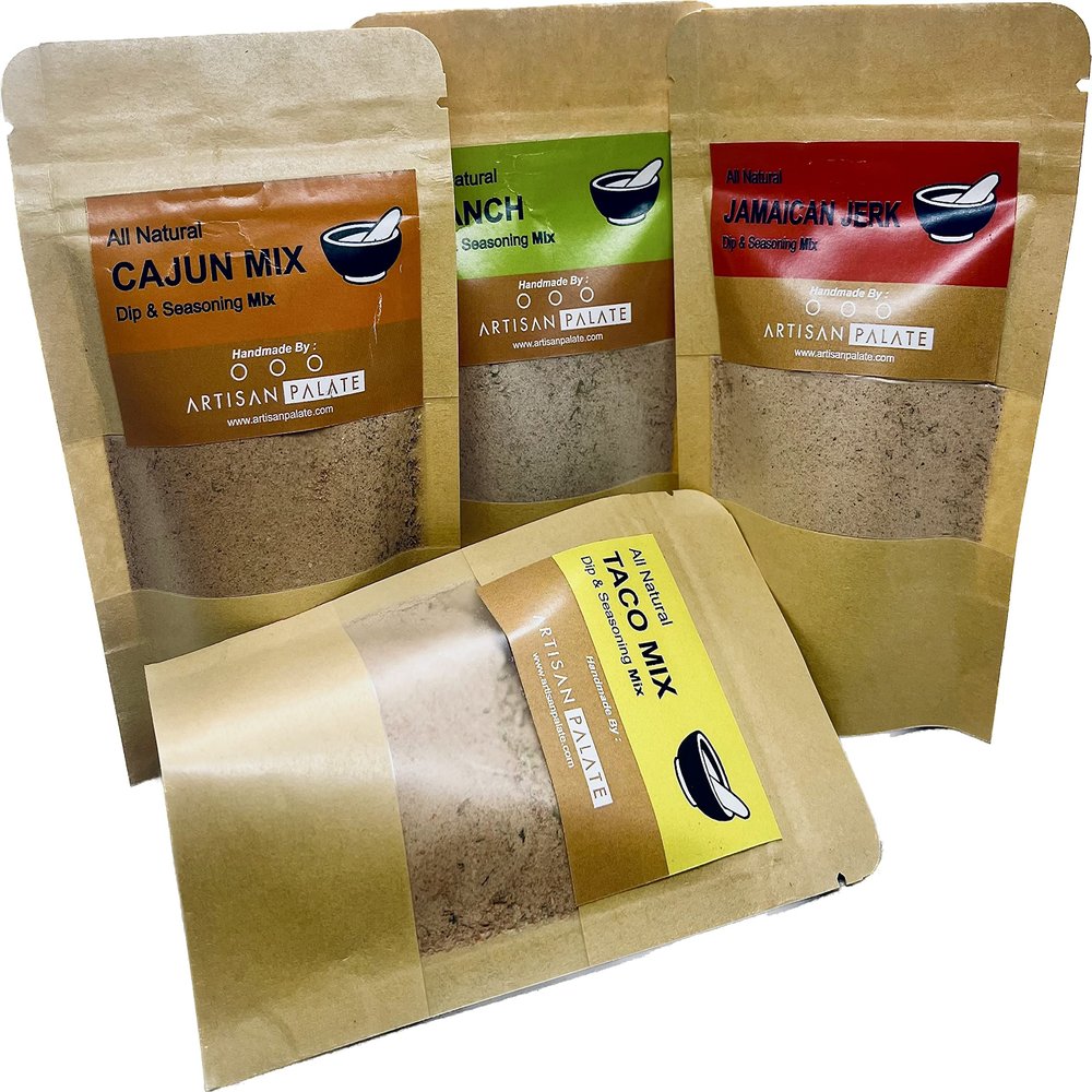 Artisan Palate All Natural Marinades and Seasonings (Pack of 4)