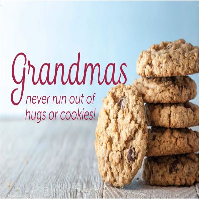 Medical Walker Banners: Grandma's Hugs & Cookies - 04 (Standard - 17"x10")