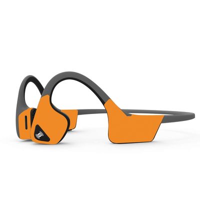 MightySkins Skin Compatible with Aftershokz Trekz Air Wireless - Solid Orange | Protective, Durable, and Unique Vinyl Decal Wrap Cover | Easy to Apply, Remove, and Change Styles | Made in The USA
