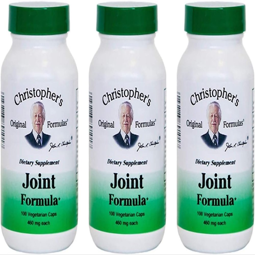 Christopher's Original Formulas Joint Formula 100 Vegetarian Capsules Synergistic Herbal Blend for Joint Support Made in The USA - Pack of 3