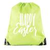 Mato & Hash Easter Basket Bags, Bulk Drawstring Backpacks, Party Favor Goody Bags for Easter - 3PK Lime CA2500Easter S2