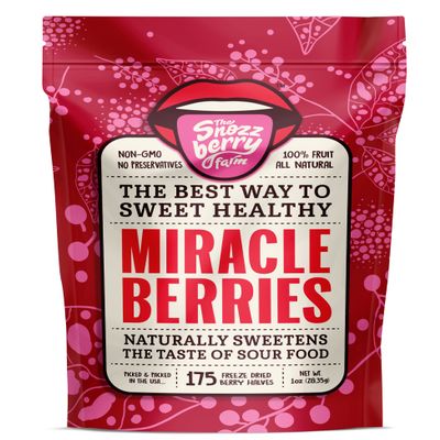Miracle Berries by Snozzberry Farm | 175 berry halves | Freeze-dried, Grown in the USA | Turn Sour Sweet | Buy Bulk And Save
