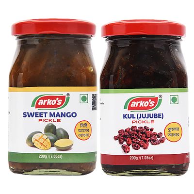 ARKOS Homemade Combo Pickle Kul(jujube) and Mango Pickle, 200gm 200gm