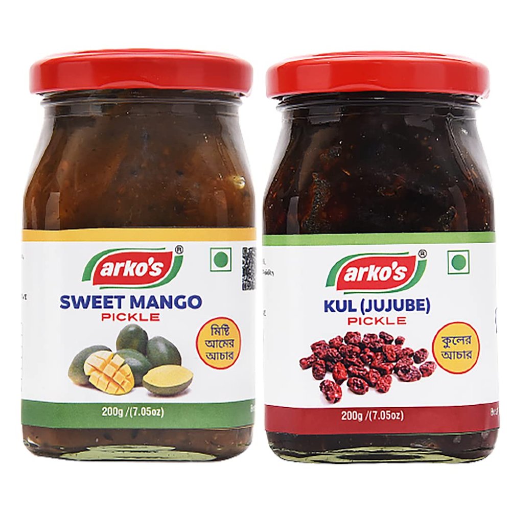 ARKOS Homemade Combo Pickle Kul(jujube) and Mango Pickle, 200gm 200gm
