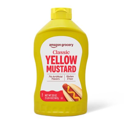 Amazon Brand - Happy Belly Yellow Mustard, Kosher, 20 ounce (Pack of 1)