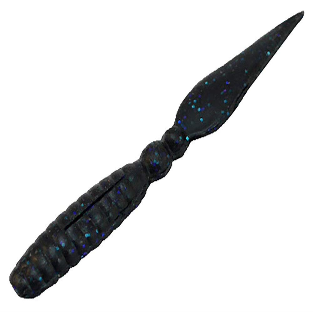 GEECRACK Worm Leaf Shrimp, 4.8-Inch, 029 Black Blue Flake